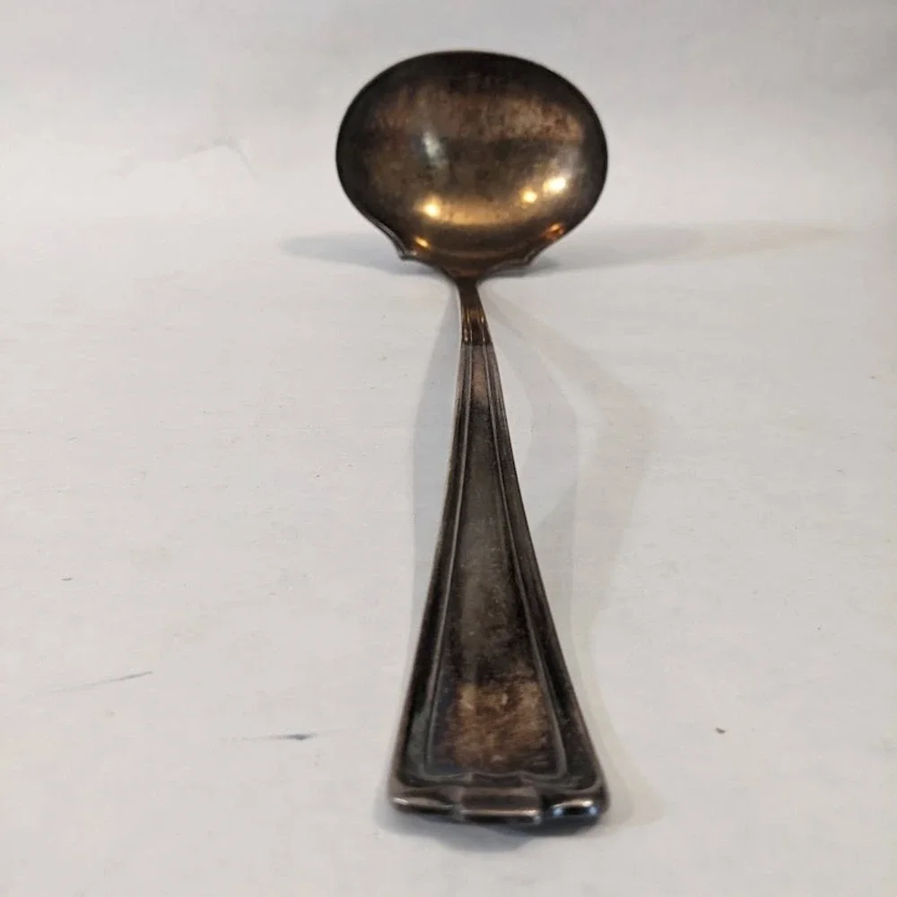 1847 Rogers Bros XS‎ Triple Silver Plate Ladle Vintage Art Deco Serving Spoon